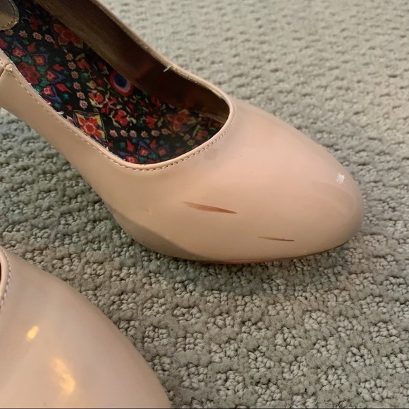 Madden Girl Nude Peach Stilleto Comfy Heels with Round Toe - Picture 5 of 5